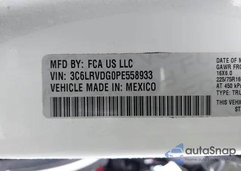 2023 Ram Promaster 2500 High Roof 159 Wb z USA, uszkodzony, nr VIN 3C6LRVDG0PE558933